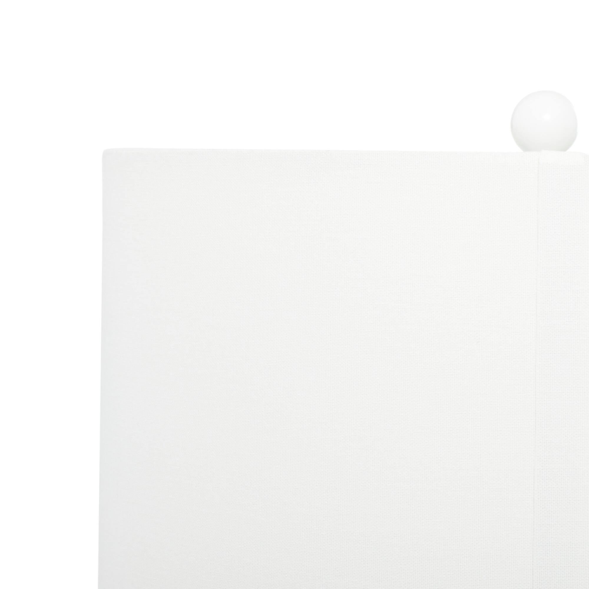 30" White Polystone & Iron Traditional Table Lamp
